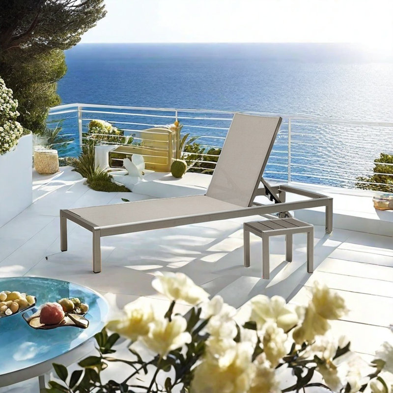 Elegant Home Furnishings.s Adjustable Outdoor Lounge Chair with Teslin Mesh Wayfair